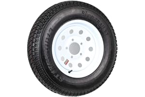 eCustomrim Trailer Tire Rim ST175/80D13 175/80 D 13 B78-13 Load Range C 5 Lug Wheel White Modular - 2 Year Warranty w/Free Roadside