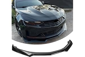 NEESPOC Front Bumper Lip Splitter Spoiler Fit for 2016-2024 Chevy Camaro SS/ 1SS/ 2SS，2019-2024 SS LT LS Gloss Black 3pcs Accessories Air Chin Body Kit