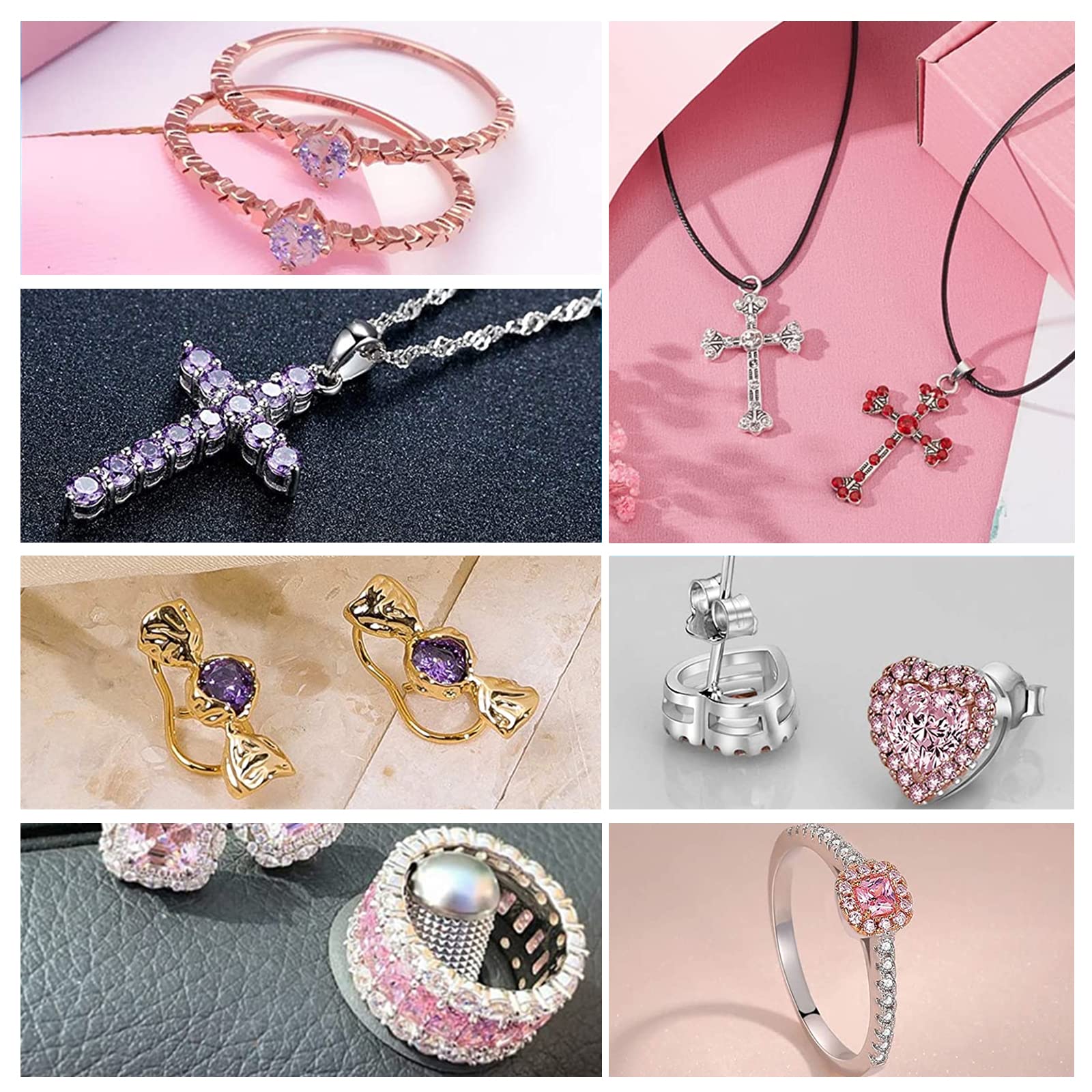 PH PandaHall 720pcs 2mm Cubic Zirconia Stones, 6 Colors Diamond Small Loose CZ Stones Grade A Faceted Rhinestone Stone Cabochon for Ring Earring Bracelet Necklace Charms Jewelry Making