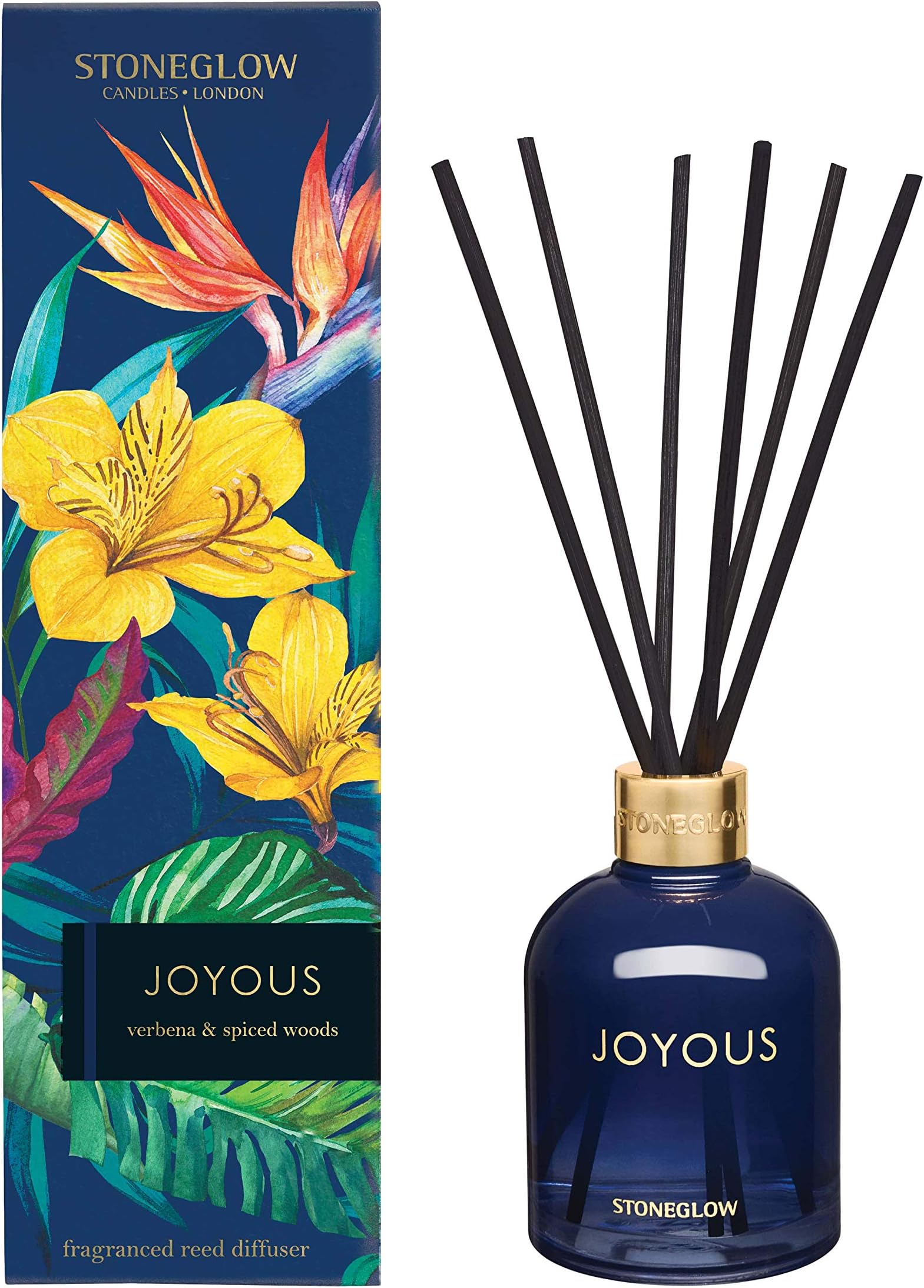 Stoneglow Infusion - Verbena & Spiced Woods Reed Diffuser (Navy) Joyous