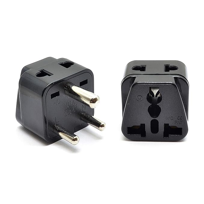 Orei World (USA, UK, China & More) to India (Type D) Travel Adapter