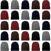 LYDTICK 25 Pack Winter Beanie Hats Bulk for Men Women, Wholesale Knit Beanies Cold Weather Skull Caps