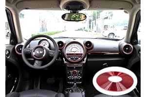 SHINE & BRIGHT AUTO Chrome Red Car Motor Bike Self-Adhesive Exterior and Interior Molding Trim Universal Dashboard Bumper Window Door Body Side Decorative Strip Scratch-Proof (Width: 1/4 inch (6mm), 50Ft)