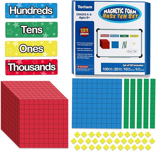 Torlam 135 PCS Base Ten Blocks Place Value