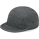 Clakllie Cotton 5 Panel Hats Hip Hop Short Brim Hats for Women Men Soft Golf Dad Hats Low Profile Trucker Cap with Adjustable
