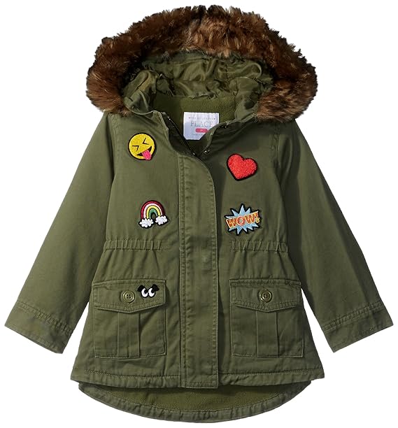 The Children's Place Baby Girls' Patch Parka, Dark Stinger