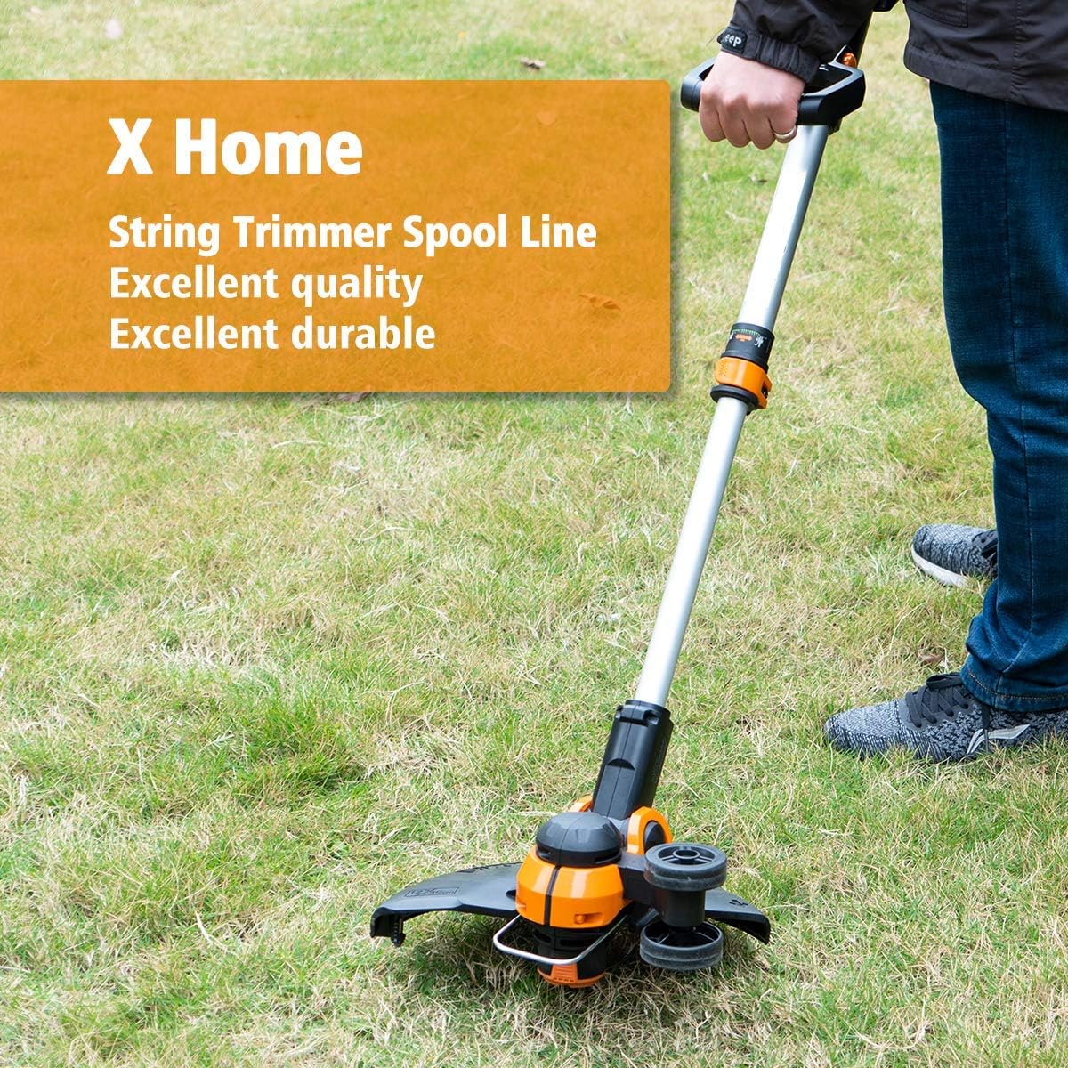 X Home Durable WA0010 Pre-Wound Weed Eater String Combo Set Compatible with Worx WG163, WG180 Trimmers, Easy to Install(10 Spools & 2 Caps) : Garden & Outdoor