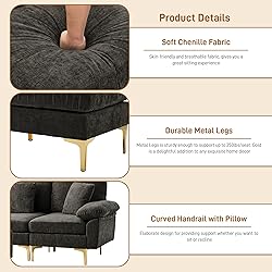 Wrofly U-Shaped Sectional Sofa Couch, 114" Comfy