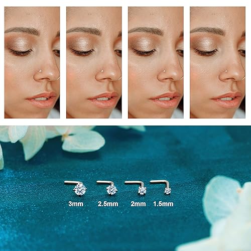 Mm Nose Piercing 20g Surgical Nose Stud 16pcs Stainless Steel Nose