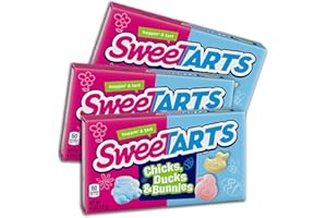 NLS CANDY CO. Sweet and Tart, Chicks Ducks and Bunnies, Easter Hard Candy, Tangy and Tart, Gift Basket Boxes, Pack of 3-4.5oz Boxes