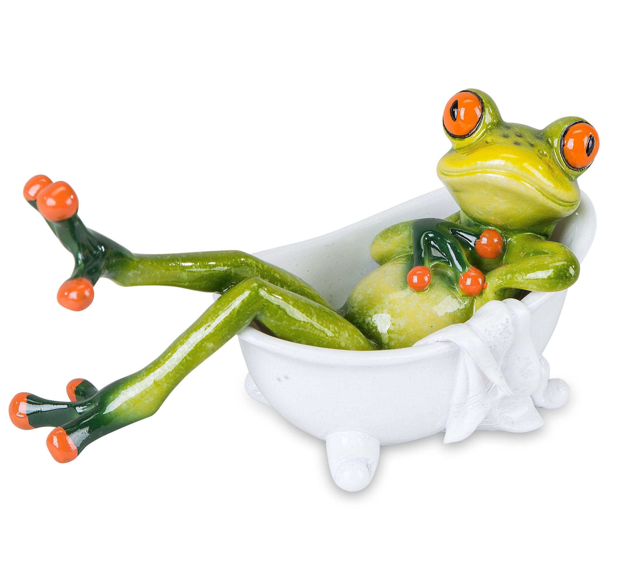 formano Frog in the Bath Decoration, Light Green, 14 cm