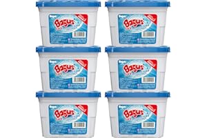 BAGUS Moisture absorbers Boxes (6 Pack) - 10.5 Oz, Dehumidification Box, Moisture Absorber for Closet, Bathroom, Storage, Kitchens, Basement, Laundries, Spaces, Studies, Car, Boats, RVs, Boat. (6 Pack)