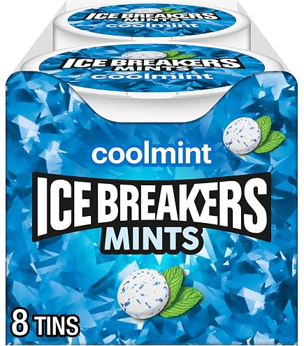 ICE BREAKERS Wintergreen Sugar Free Mints Tins - 1.5 Oz (8 Count Pack) - 425 Servings