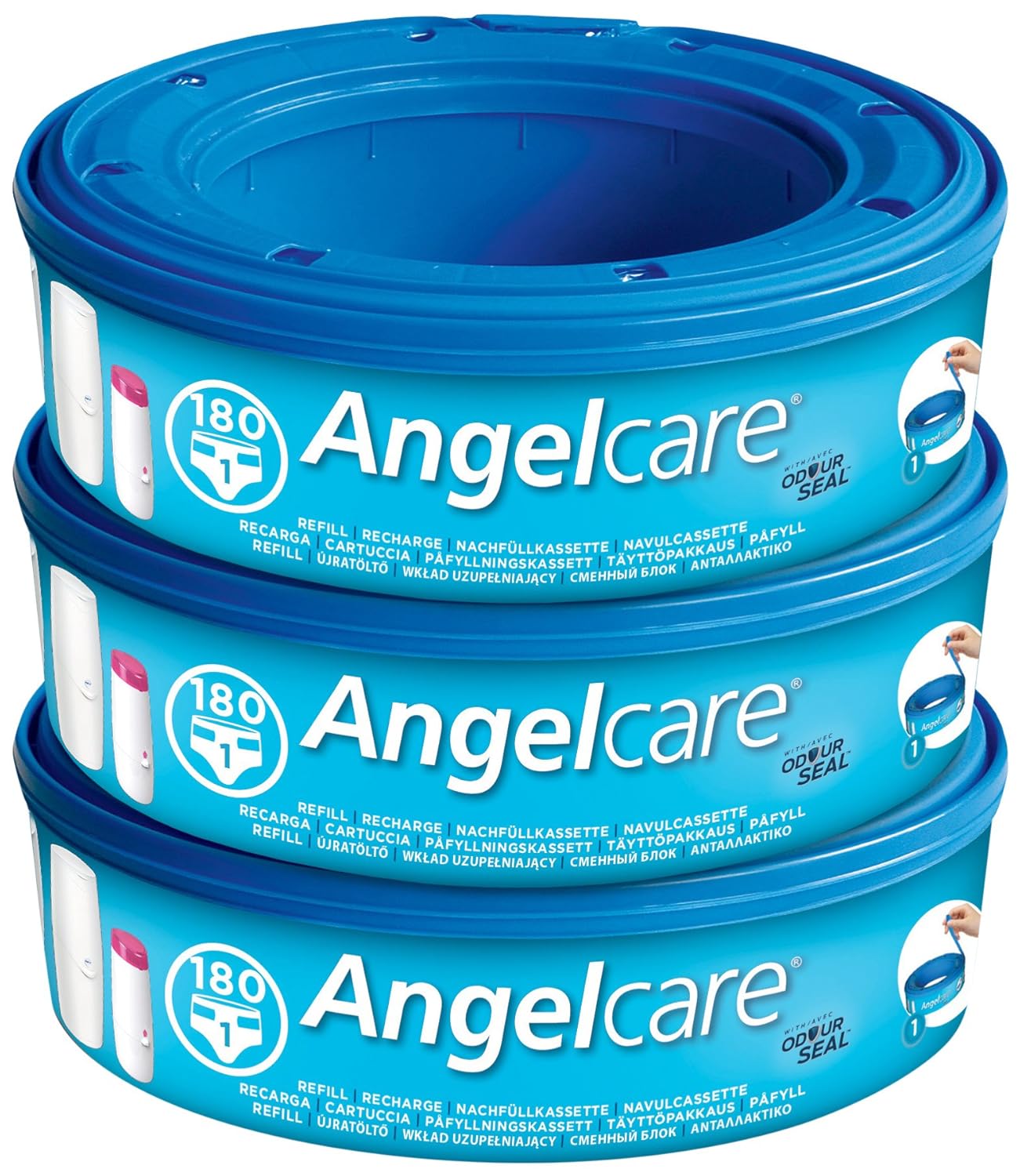 Angelcare AC1100 Nachfüllkassetten für Angelcare Windeleimer, 3er