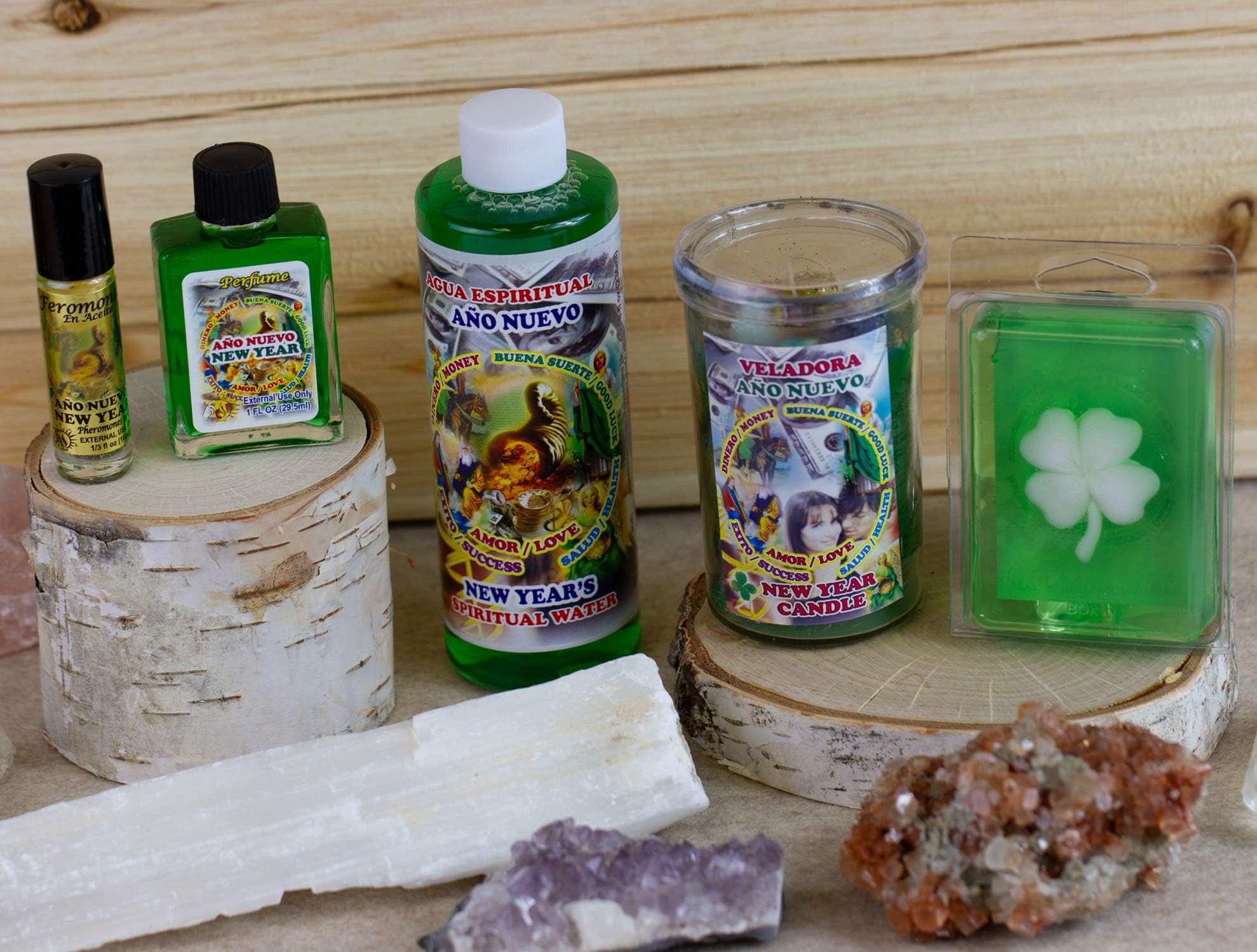 NEW YEAR'S SPELL - Effective New Years Kit - For New Beginnings Happiness Good Luck Hope Abundance, Spiritual Cleansing, Meditation - Kit de Año Nuevo - Efectivo para la abundancia del hogar