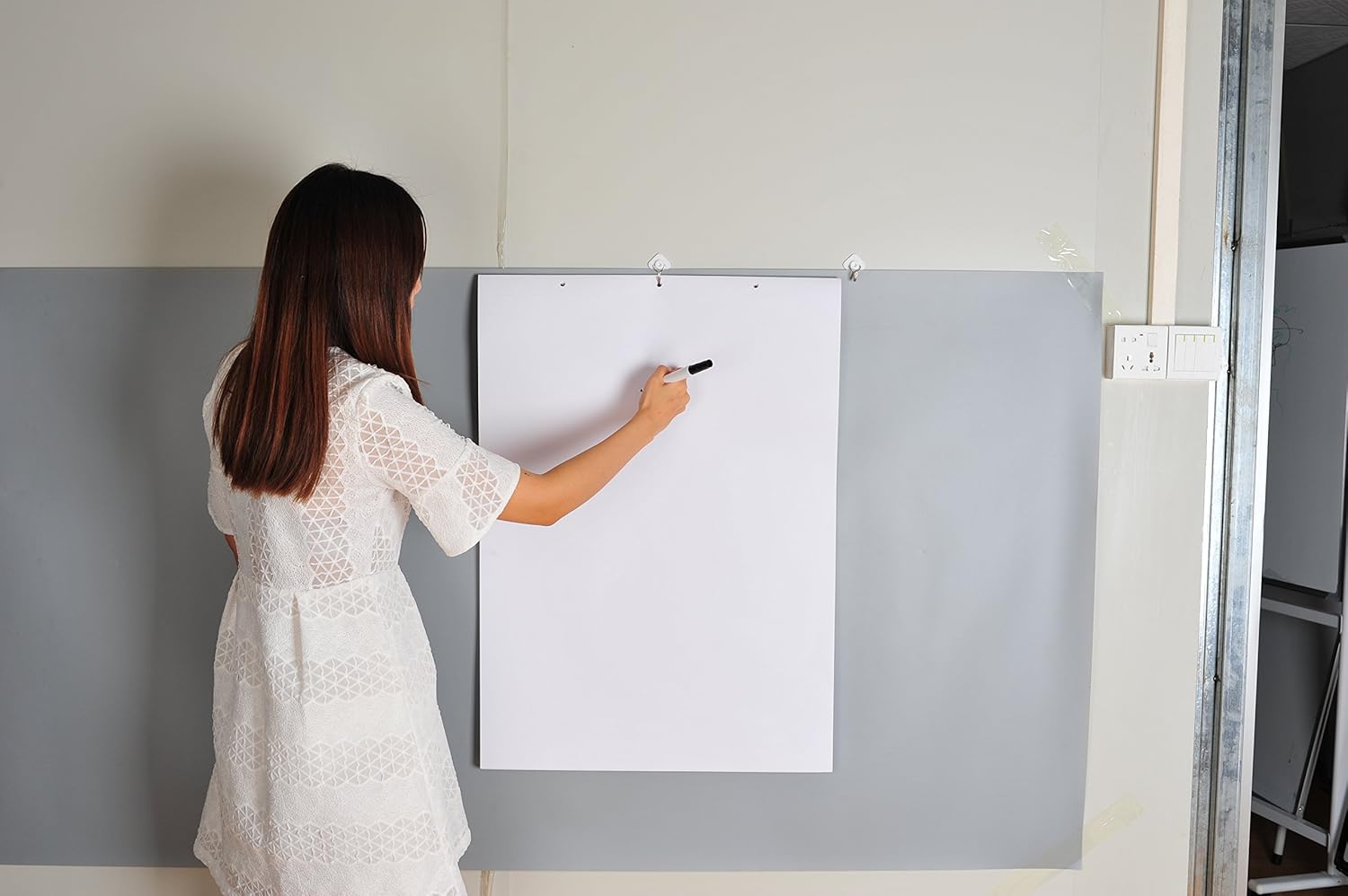 Easel Pad 23x32" - 3 Pack (75 Sheets) - Flip Chart Paper, 25 Sheets/Pack, Plain White, Poster Flipchart 100 gsm - Large Drawing Pad for Teachers, Kids, Classroom, Office, Craft, Art, Presentation : Office Products