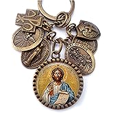 Apostle St. Thomas Keychain, Necklace or Clip, Patron Saint Thomas of India, Catholic Confirmation Gift