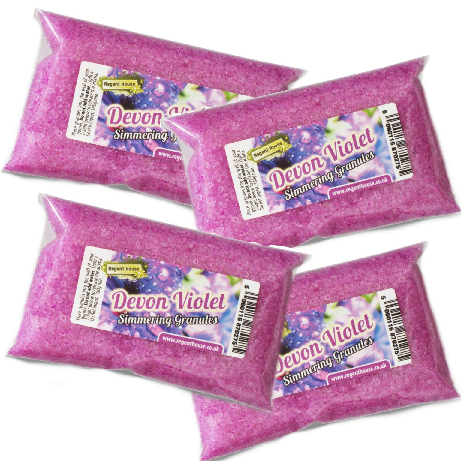 Regent House Devon Violet Simmering Granules (4 Packs) - Floral Scent
