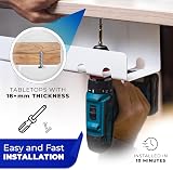 Cable Management Tray Under Desk x2 White Steel Wire Holder Easy view 6