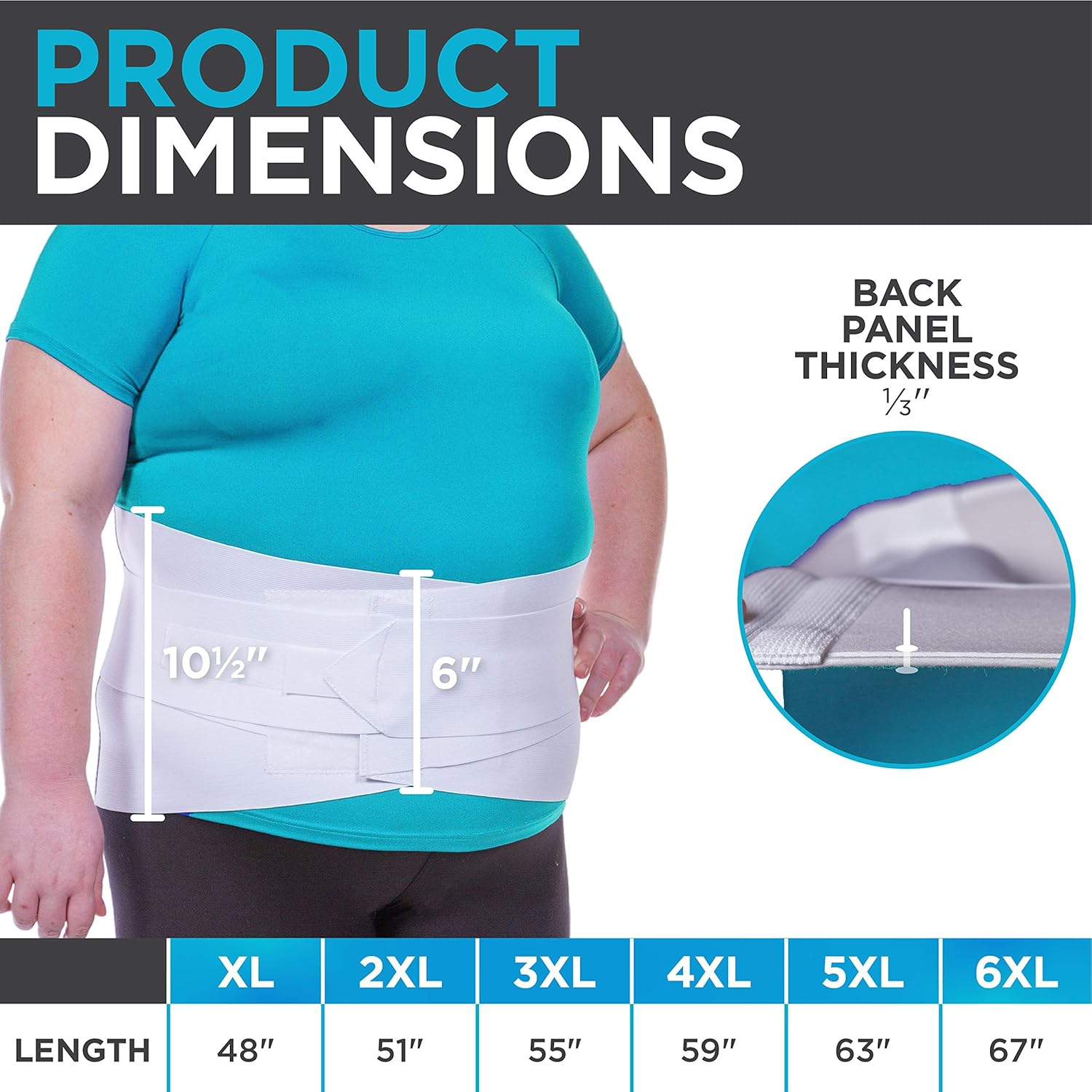 BraceAbility Plus Size XL Bariatric Back Brace - Extra Large Big and Tall Lumbar Support Girdle for Obesity Lower Back Pain in Extra Large, Heavy or Overweight Men and Women (Fits 45"-50"): Industrial & Scientific