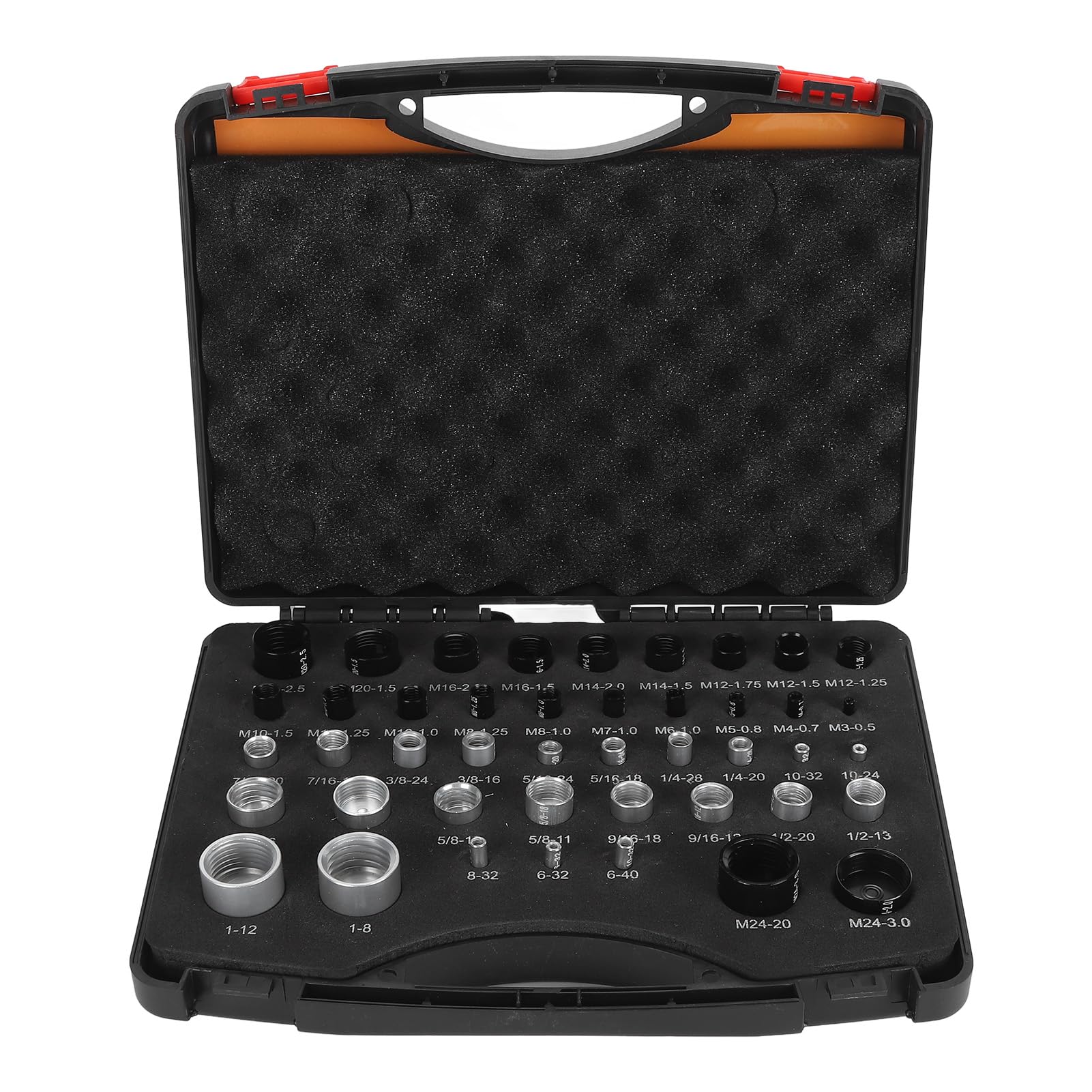 44pcs Nut and Bolt Thread Checker with Storage Box, Aluminum Alloy Imperial and Nut and Bolt Thread Gauge Ideal for Automotive, Plumbing, and Industrial Uses