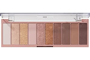 e.l.f. Perfect 10 Eyeshadow Palette, Ten Ultra-pigmented Neutral Shades, Blendable Formula, Vegan & Cruelty-free, Need It Nud
