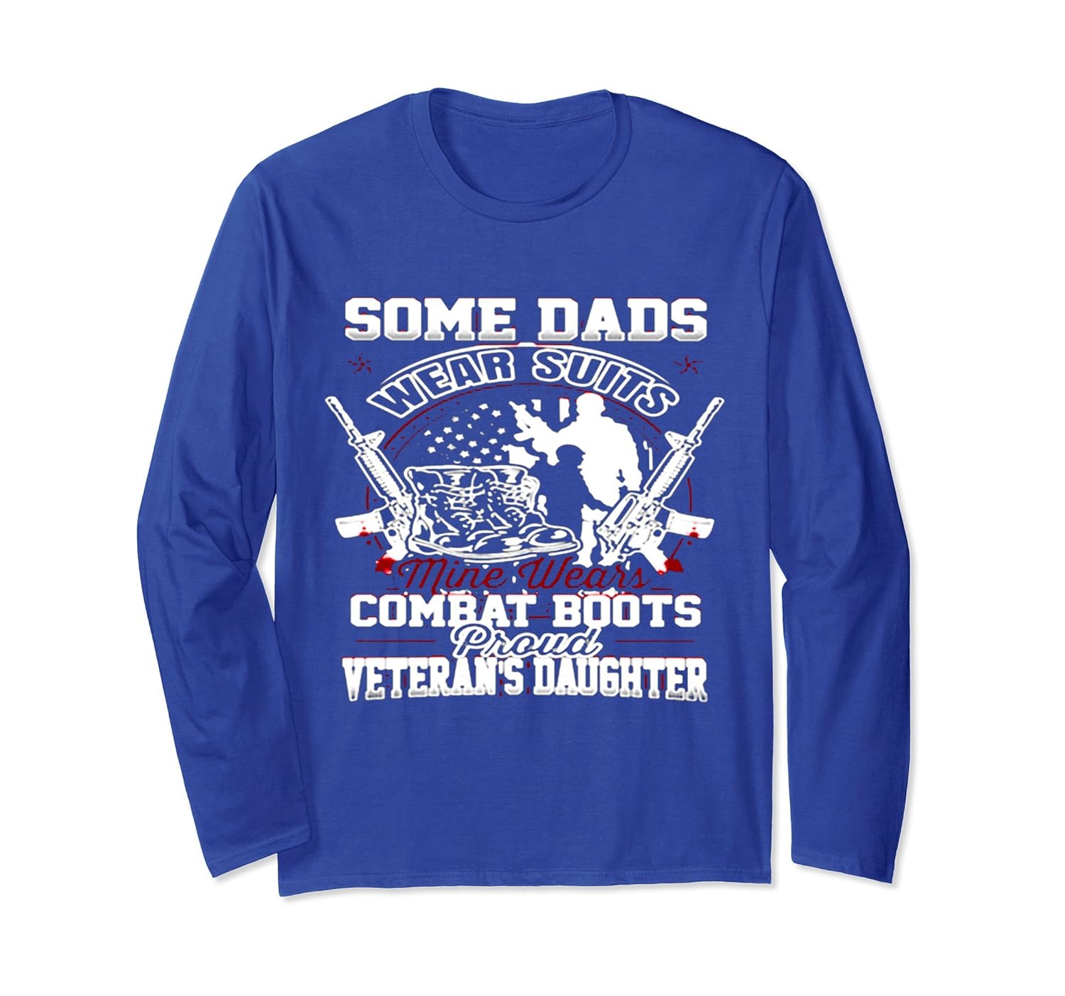 Proud Veteran's Daughter Long Sleeve T Shirt-anz