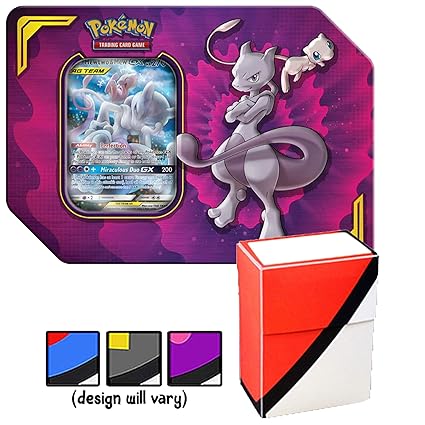 Amazoncom Power Partnership Tin Mewtwo Mew Gx Tag Team