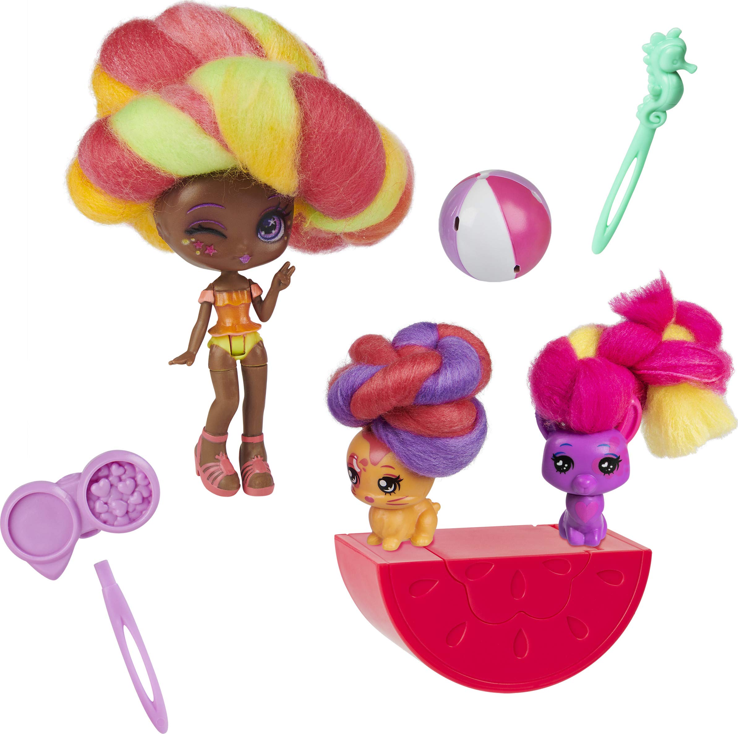 Candylocks Margo Punch Hair Toy Doll with Animals