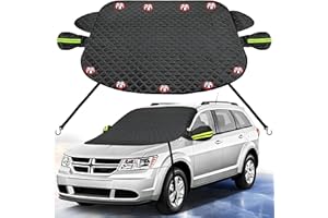 XHRING Car Windshield Snow Cover for Ice and Snow SUV Winter Anti-Snow Shield Magnetic Truck Frost Shade with Side Mirror Covers, for Tacoma CRV HRV RAV4 CX5 and All Other Small Medium SUV & Truck