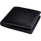 Time Resistance Leather Wallet for Men - Men Wallet - Bifold Italian Wallet - Slim Wallet with Card Holder - Gift Box Included