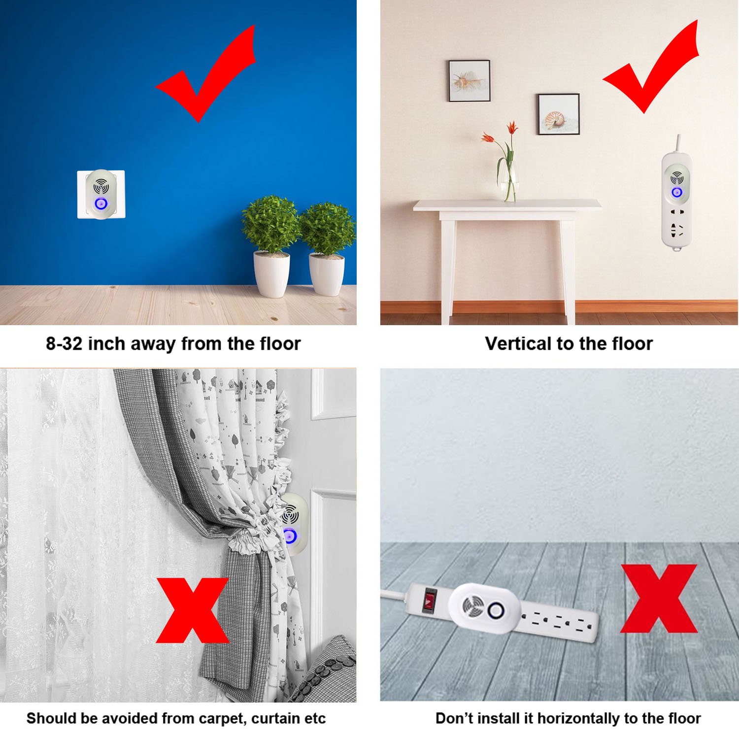 Pest Repeller,Ultrasonic Pest Repellent Plug In with Night Light Eco-Friendly Electronic Pest Control for Insects, Mosquitoes, Cockroaches, Ants, Rodents, Flies, Bugs, Spiders, Mice [4-Pack]