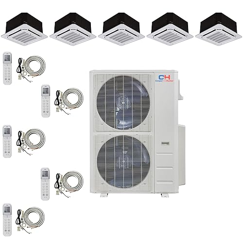 Five Zone Ductless Mini Split Ceiling Cassette Air Conditioner