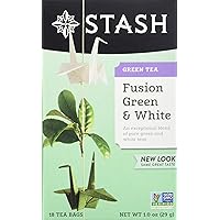 Stash Tea Green & White Fusion Green Tea - Caffeinated, Non-GMO Project Verified Premium Tea with No Artificial Ingredients, 