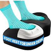 Everlasting Comfort Foot Rest for Under Desk at Work - Memory Foam Office Foot Stool &amp; Under Desk Footrest Leg Elevation Pillow for Gaming &amp; Home Office, Supports Posture