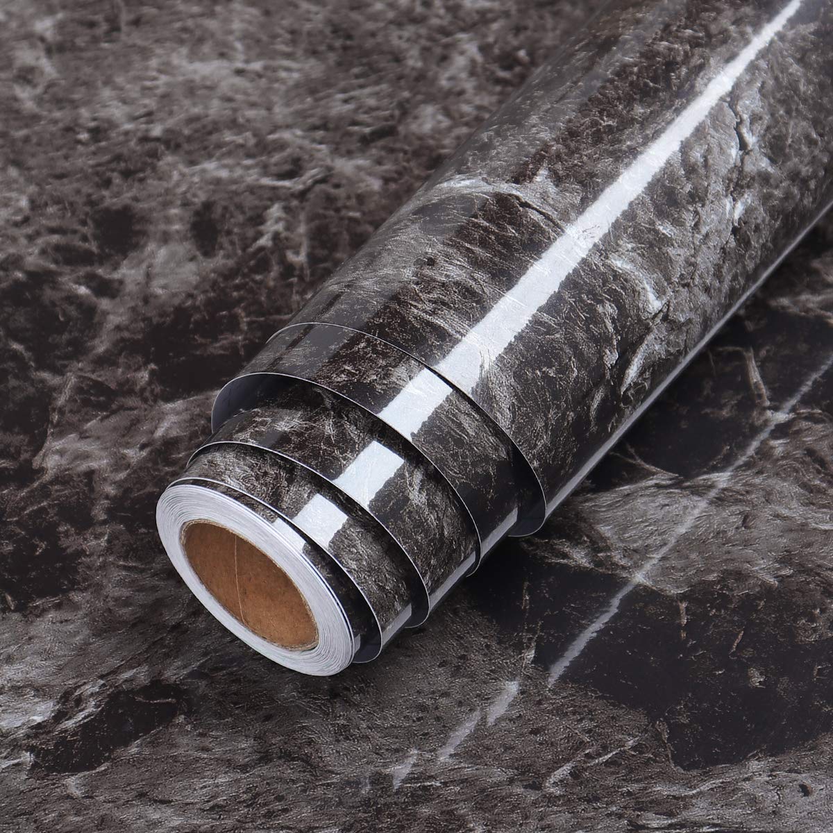 Buy LaCheery Large Size 36"x160" Dark Emperador Marble Contact Paper