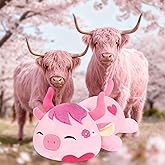 Onsoyours Original Sakura Cow Plush Cute 13 inch Stuffed Animal Soft Pillow Pink Kawaii Plush Toy Gift for Kids & Adults (Sakura Cow, 13")