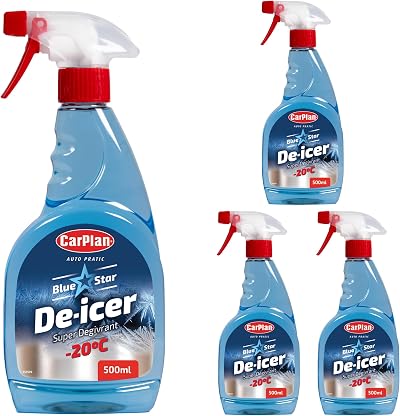 CarPlan Blue Star Winter De Icer Trigger Spray 500ml x 4