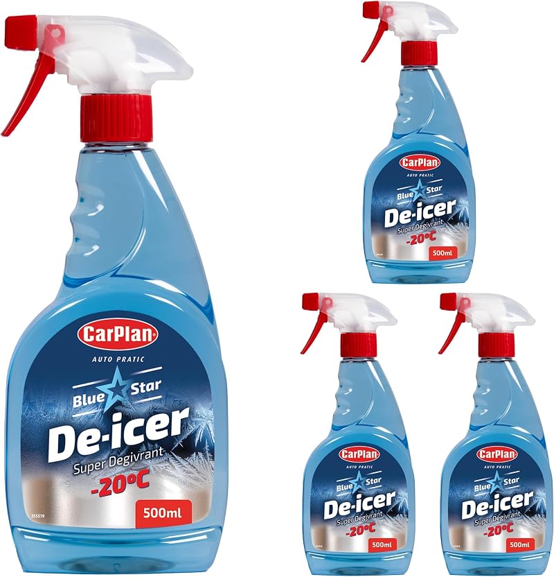CarPlan Blue Star Winter De Icer Trigger Spray 500ml x 4