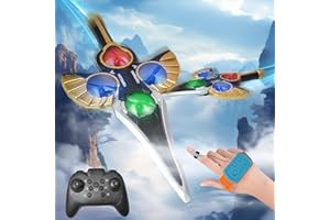 VIRELLIA Flying Sword RC Airplane, Gesture Control Airplanes for Kids Adults 8-16, Remote Control Planes with Light, 360° Flip Fighter Jet Toy, Gravity Sensing, Stunt Roll, Gifts for Kids Boys Girls