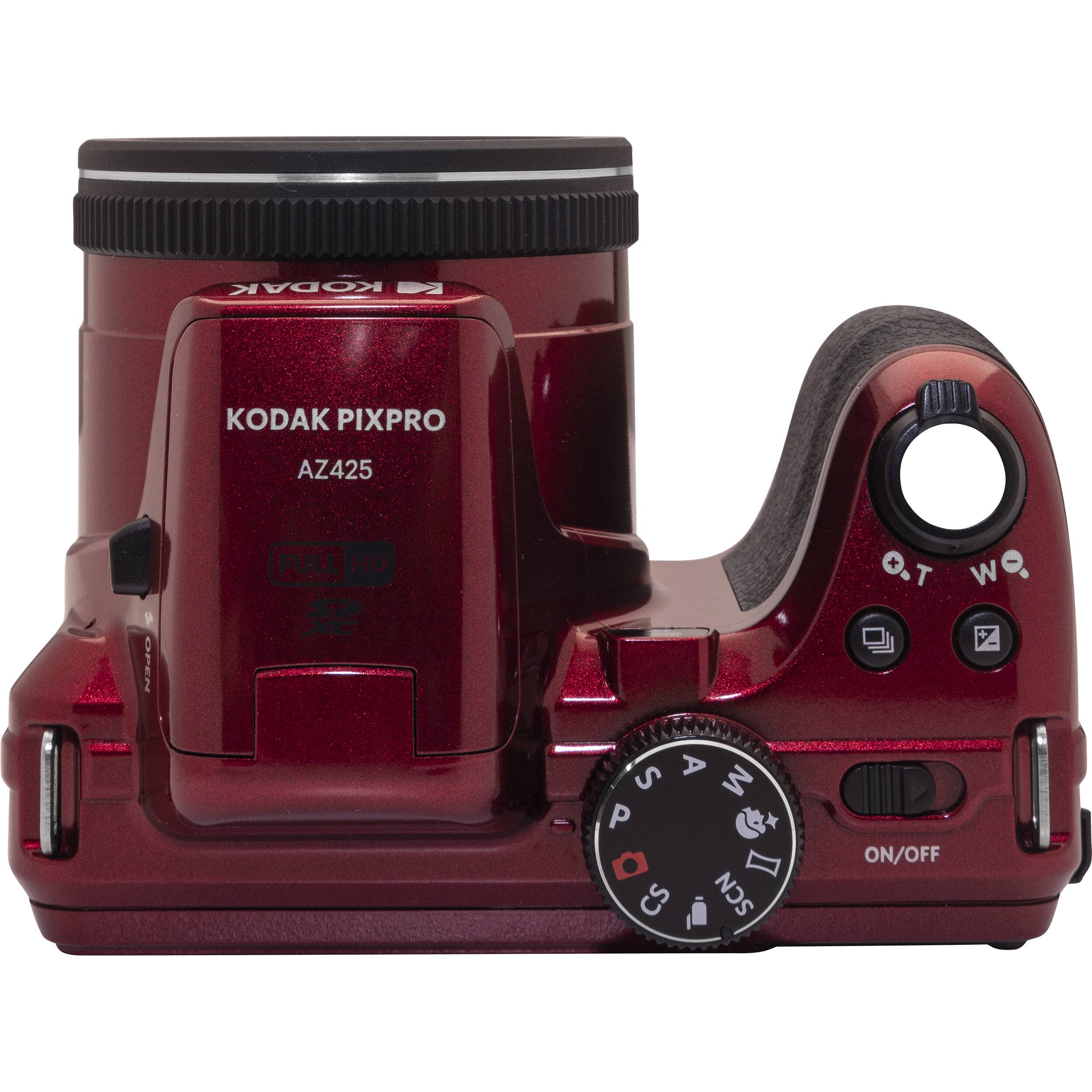 Kodak PIXPRO AZ425 Digital Camera + 64GB Memory Card + Camera Case (Black) + USB Card Reader + Table Tripod + Accessories (Red)