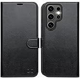 OCASE Compatible with Galaxy S25 Ultra Wallet Case, PU Leather Flip Folio Case with Card Holders RFID Blocking Kickstand [Shockproof TPU Inner Shell] Protective Phone Cover 2025, Black