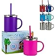 Real Deal Steel "Keep it Real Kids Mugs - 100% Lead and BPA Free Kids Coffee Mug for Hot Chocolate - Set of 2