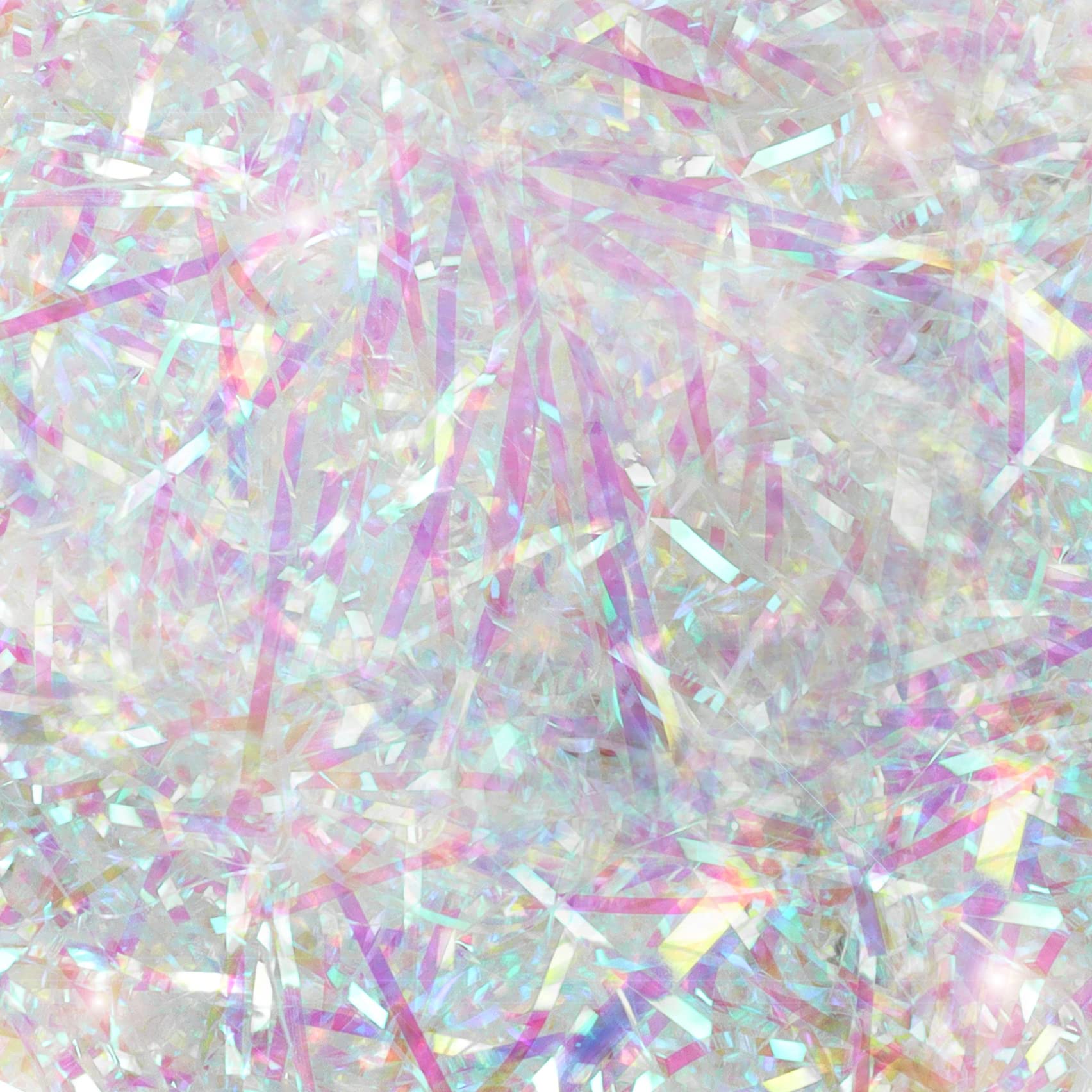 Belle Vous Shredded Iridescent Paper (500 Grams) - PP Hamper Fill Strands - Sparkly Crinkle Confetti/Tissue Paper Shreds for DIY Gift Packaging, Party Supplies, Box/Basket Filler, and Gift Wrapping