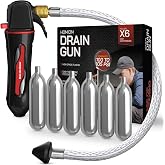 Gallo Drain Gun &ndash; AC Drain Line Cleaner Tool With Flexible Hose Pipe For HVAC Clogs - Includes 6 co2 Air Conditioner Drain Cleaner Cartridges