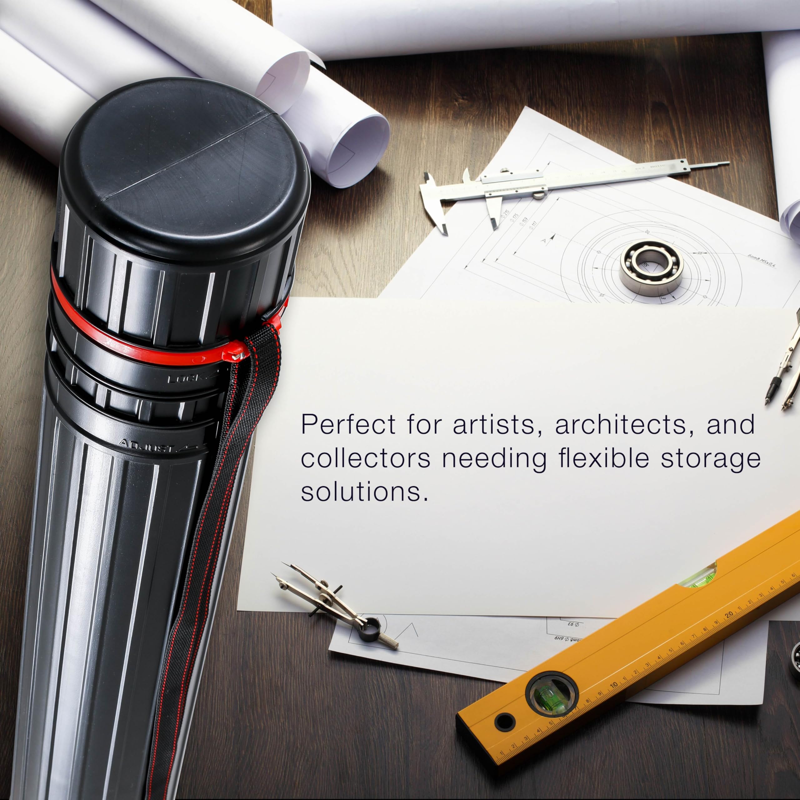 U.S. Art Supply Large Poster Tube - Telescoping Adjustable 30-1/4