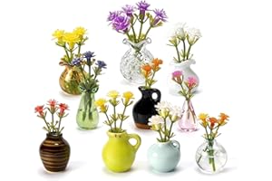 OASIS ORIGIN 10-Pack Magnetic Mini Bud Vases Gift Set – Mixed Ceramic & Glass Holders for Fridge, Locker & Whiteboard – Upgraded Slam-Proof Magnets – Cute Bulk Gifts for Coworkers, Teachers & Office Decor