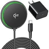 INIU Qi2 Certified Magnetic Wireless Charger, 15W Fast MagSafe-Compatible Wireless Charging Pad with Cooling Fan, Only for iPhone 17 16 15 14 13 12 Series, AirPods, and More (Adapter Included)