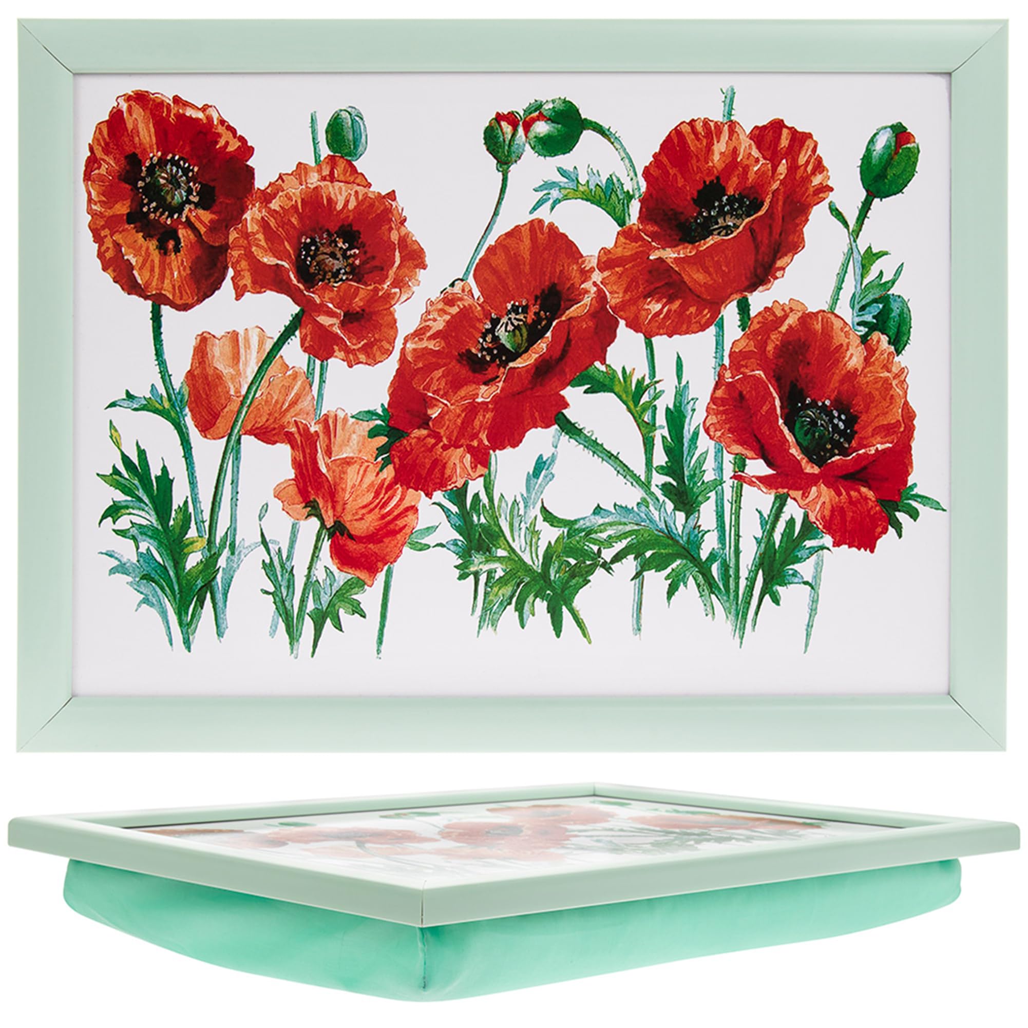 The Leonardo Collection Poppy Laptray For Food Serving & Breakfast | Comfortable Bean Bag Lap Trays With Cushion | Durable Food Tray For Eating On Lap | Multipurpose Laptrays For Home & Adults