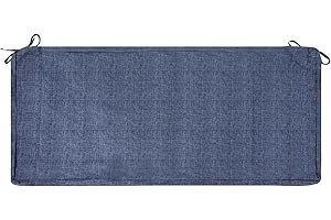 Magpie Fabrics Patio Bench/Swing Cushion Slip Cover 42 x 18 x 3 Inch, Water Resistant UV Protection Outdoor Furniture Loveseat Replacement Cushion Cover with Zipper (Navy Blue Textured)
